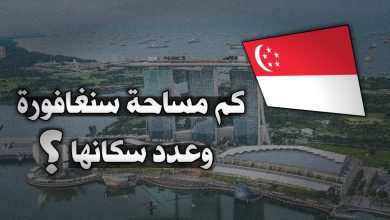 كم مساحة سنغافورة وعدد سكانها