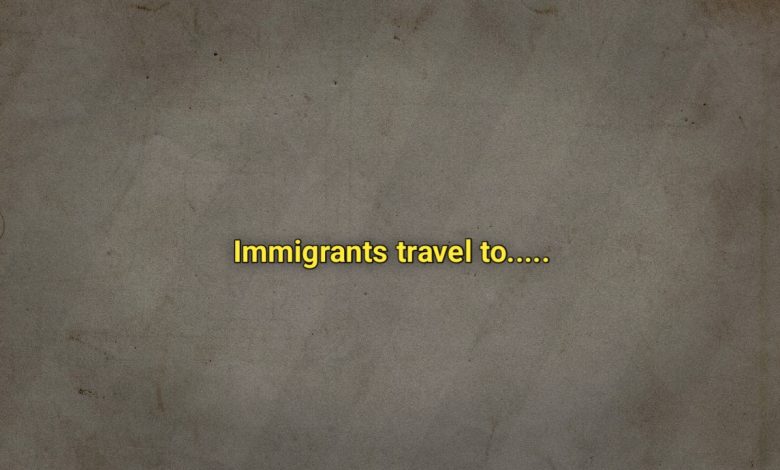 Immigrants travel to