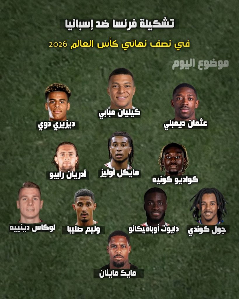 تشكيلة فرنسا وإسبانيا