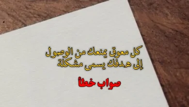 كل معوق يمنعك من الوصول إلى هدفك يسمى مشكلة صواب خطأ