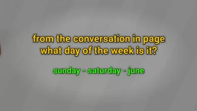 from the conversation in page what day of the week is it? sunday saturday june؟