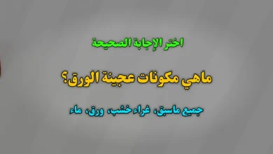 ماهي مكونات عجينة الورق