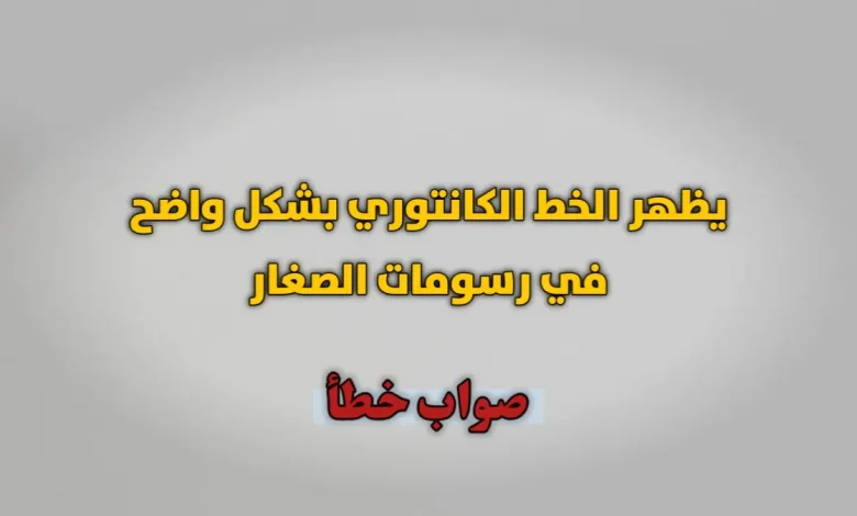 يظهر الخط الكانتوري بشكل واضح في رسومات الصغار صواب خطأ