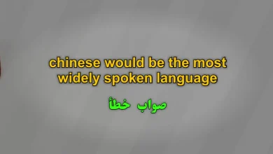 chinese would be the most widely spoken language صواب خطأ