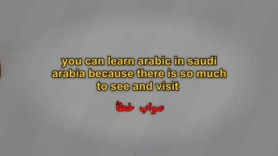 you can learn arabic in saudi arabia because there is so much to see and visit صواب خطأ