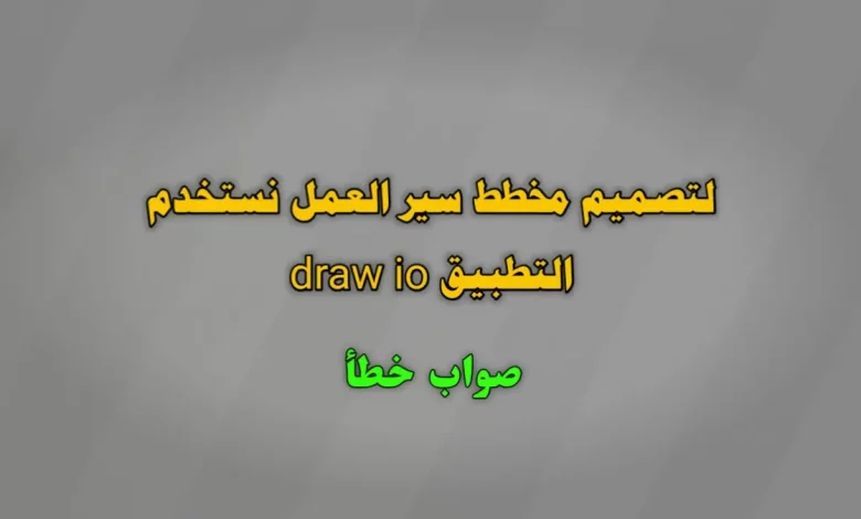 لتصميم مخطط سير العمل نستخدم التطبيق draw io. صواب خطأ
